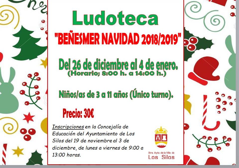 Plazo de preinscripción servicio vacacional de Navidad, Beñesmer Navidad 2018/2019